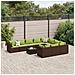 Set Divani da Giardino 11 pz con Cuscini Polyrattan Marrone - Foto miniatura 2