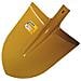 Pala Badile a Punta in Acciaio Verniciato Oro modello 00 misura 290 mm - Foto miniatura 3