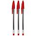 Set 3 Penne A Sfera Bic Cristal Original Penna Inchiostro Rosso Punta 1 Mm - Foto miniatura 1