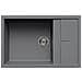 Lavello Unico 310 Metaltek 78x50 cm 1 vasca con gocciolatoio Colore Titanium 73 - Foto miniatura 1