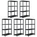 Scaffali 5 Pz 60x30x138 Cm Nero In Plastica - Foto miniatura 1