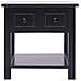 Tavolino Laterale Nero 40x40x40 Cm In Legno Di Paulownia - Foto miniatura 4