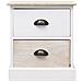 Comodini 2pz Bianco E Naturale 38x28x45cm In Legno Di Paulonia - Foto miniatura 4