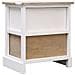 Comodini 2pz Bianco E Naturale 38x28x45cm In Legno Di Paulonia - Foto miniatura 5