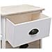 Comodini 2pz Bianco E Naturale 38x28x45cm In Legno Di Paulonia - Foto miniatura 6