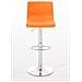 2 Sgabelli Alti Hoover in Polipropilene - Set 2 Sgabelli Bar Design Regolabile 59-80 cm I Sedie Sgabello Girevole 360°con Schienale I Sgabelli Ergonomici Arancione - Foto miniatura 1