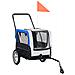 Rimorchio Bici E Carrello Jogging Per Animali 2-in-1 Grigio Blu - Foto miniatura 2