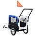 Rimorchio Bici E Carrello Jogging Per Animali 2-in-1 Grigio Blu - Foto miniatura 4