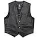 Gilet Pelle Chopper Custom Moto Vintage Interno Foderato Nero S - Foto miniatura 2