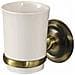 Retrò Bagno In Ottone Anticato In Ottone Montato A Parete In Ceramica Toothmug Toothbrush Tazza Di Presa - Foto miniatura 1