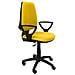Modello 14 cp - sedia Da Ufficio Ergonomica Con Meccanismo Permanente E Regolabile In Altezza - sedile E Schienale Imbottiti In Tessuto Bali (braccioli Fissi Inclusi) 109x46x46 Cm Arancione - Foto miniatura 3