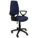 Modello 14 cp - sedia Da Ufficio Ergonomica Con Meccanismo Permanente E Regolabile In Altezza - sedile E Schienale Imbottiti In Tessuto Bali (braccioli Fissi Inclusi) 109x46x46 Cm Arancione - Foto miniatura 4