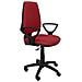 Modello 14 cp - sedia Da Ufficio Ergonomica Con Meccanismo Permanente E Regolabile In Altezza - sedile E Schienale Imbottiti In Tessuto Bali (braccioli Fissi Inclusi) 109x46x46 Cm Arancione - Foto miniatura 5