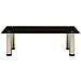 322761 TV Stand Black 60x35x17 cm Tempered Glass - Foto miniatura 2