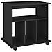 Mobiletto con Ruote Nero 60x45x60 cm in Legno Multistrato - Foto miniatura 2