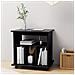 Mobiletto con Ruote Nero 60x45x60 cm in Legno Multistrato - Foto miniatura 3