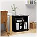 Mobiletto con Ruote Nero 60x45x60 cm in Legno Multistrato - Foto miniatura 1
