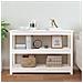Tavolo Consolle Bianco 110x40x74 Cm In Legno Massello Di Pino - Foto miniatura 3