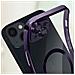 Cover Magsafe Per Iphone 13 Silicone Protezione Fotocamera Bordo Cromato Viola - Foto miniatura 2