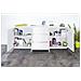 Credenza Vito, Madia Da Cucina A 4 Ante E 3 Cassetti, Buffet Da Soggiorno, 100% Made In Italy, Cm 220x41h86, Bianco Lucido - Foto miniatura 4