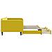 Divano Letto Estraibile Con Cassetti Giallo 100x200cm Velluto - Foto miniatura 3