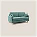 Edgar Divano letto matrimoniale in tessuto felis impermeabile T03 180 cm (mat. 140x197) verde acqua - Foto miniatura 1