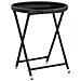 Set Da Bistrot Per Giardino 5pz Polyrattan Vetro Temperato Nero - Foto miniatura 5