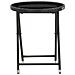 Set Da Bistrot Per Giardino 5pz Polyrattan Vetro Temperato Nero - Foto miniatura 6