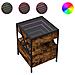 Tavolino Da Salotto Con Led Infinity Rovere Fumo 40x40x51 Cm - Foto miniatura 2