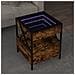 Tavolino Da Salotto Con Led Infinity Rovere Fumo 40x40x51 Cm - Foto miniatura 1
