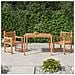 Set da Pranzo per Giardino 3 pz in Legno Massello di Teak - Foto miniatura 6