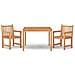Set da Pranzo per Giardino 3 pz in Legno Massello di Teak - Foto miniatura 1