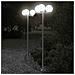 Lampade da Terra per Esterni 3pz Argento 215cm in Acciaio Inox - Foto miniatura 3
