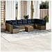 Set Divani Da Giardino 11 Pz Con Cuscini In Polyrattan Grigio - Foto miniatura 1