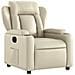 Poltrona Reclinabile Elettrica Crema In Similpelle - Foto miniatura 3