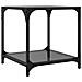Tavolini Da Salotto Con Piano Vetro Nero 2pz 40x40x40cm Acciaio - Foto miniatura 5