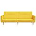 Divano Letto a 2 Posti Giallo in Tessuto - Foto miniatura 5