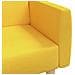 Divano Letto a 2 Posti Giallo in Tessuto - Foto miniatura 9