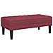 Set divani 2 pezzi con cuscini in tessuto bordeaux - Foto miniatura 6
