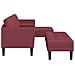 Set divani 2 pezzi con cuscini in tessuto bordeaux - Foto miniatura 7