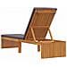 Lettino prendisole con cuscino 200x55x30 cm Legno massello di acacia - Foto miniatura 6