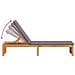 Lettino prendisole con cuscino 200x55x30 cm Legno massello di acacia - Foto miniatura 9