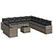 Set Divani da Giardino 12 pz con Cuscini Grigio in Polyrattan - Foto miniatura 1