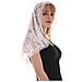 Velo A Mezza Luna In Pizzo Bianco, Compatibile Con Abiti Da Sposa, Velo Traspirante E Leggero Con Bordo In Pizzo Per Cerimonie - Foto miniatura 1