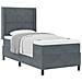 Letto a molle con testiera Grigio scuro 90 x 190 cm Velluto - Foto miniatura 3