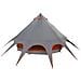 Tenda Teepee con tetto Grigio e arancione 600 x 600 x 347 cm - Foto miniatura 8