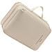 Borsa A Compressione A Doppio Strato Per Vestiti - Organizer Da Viaggio Portatile Beige - Foto miniatura 3