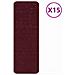 Tappetini Antiscivolo per Scale 15 pcs Bordò 60 x 25 cm PP - Foto miniatura 1