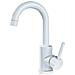 Rubinetto per lavabo da bagno, Blackswan, tipo M238, modello rotondo bianco, misura 23,5 cm - Foto miniatura 1