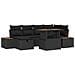 Set Divano da Giardino 7 pcs Nero polyrattan - Foto miniatura 1